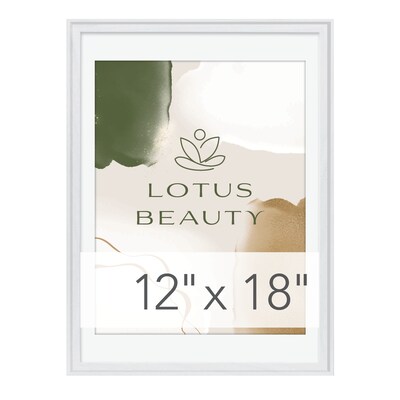 Staples 12 x 18 Plastic Poster Frame, White (PPFRM-SB-W-1218)