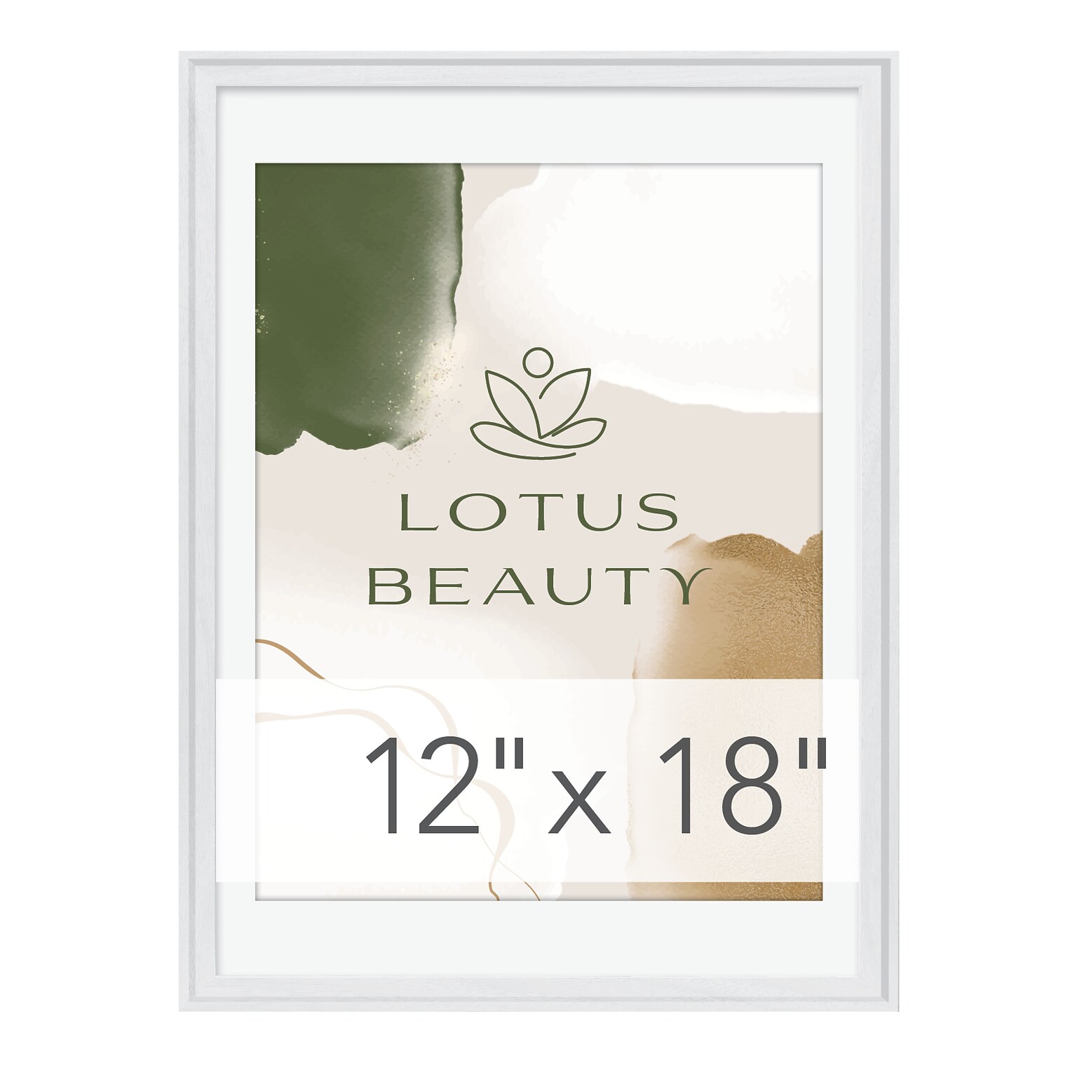 Staples 12 x 18 Plastic Poster Frame, White (PPFRM-SB-W-1218)