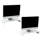Mind Reader Woodland Collection Monitor Stand, White, 2/Pack (2RECMON-WHT)
