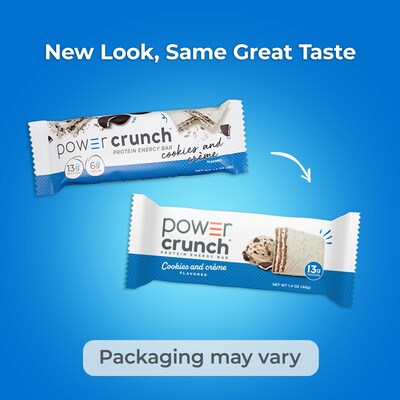 Power Crunch Cookies & Cream Protein Bar, 16.9 oz., 12 Bars/Box (XUS44273)