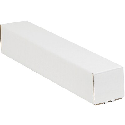 3 x 3 x 18 Corrugated Mailing Tube, White, 50/Bundle (M3318)