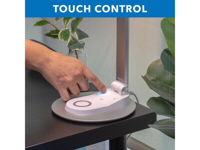 Mount-It! LED Desk Lamp, 16.54", Silver/White (TS-7009)