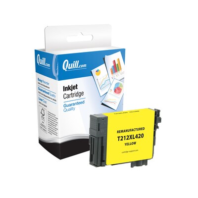 Quill Brand® Remanufactured Yellow High Capacity Inkjet Cartridge Replacement for Epson T212XL (T212