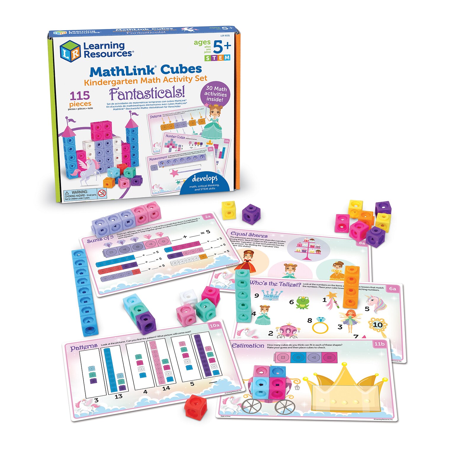 Learning Resources MathLink Cubes Kindergarten Math Activity Set: Fantasticals! (LER 9331)