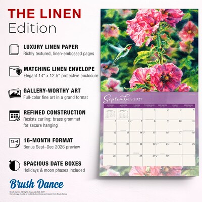 2027 BrownTrout Hummingbirds 14" x 12" Monthly Wall Calendar, Assorted Colors (9798330716029)