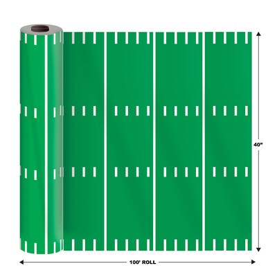 Beistle Game Day Football Table Roll, Green/White (54068)