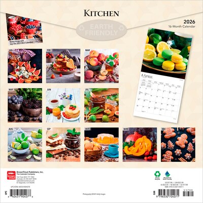 2026 BrownTrout Kitchen 12 x 12 Monthly Wall Calendar (9798330704071)