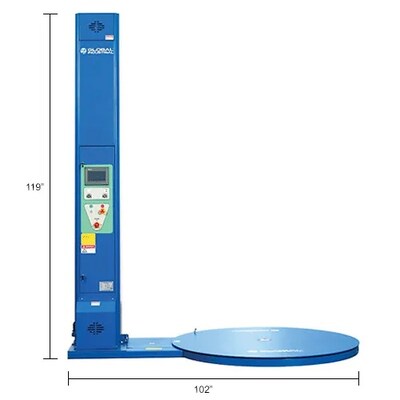 Global Industrial Semi-Automatic Stretch Wrap Machine, 112" Wrap Height (238508)