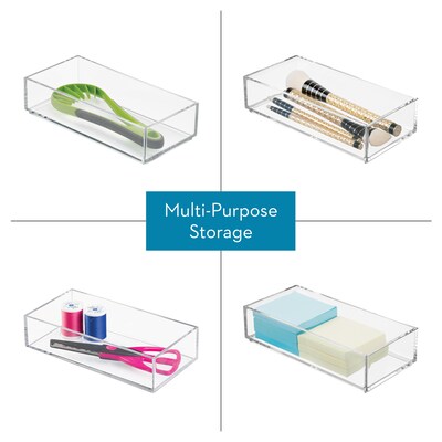 iDesign Clarity Plastic Drawer Organizer, Clear (49670)