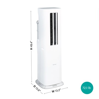 Hisense 115-Volt 8000 (BTU DOE) Portable Air Conditioner with Remote, WiFi Enabled, White (AHTP0825UW1W)