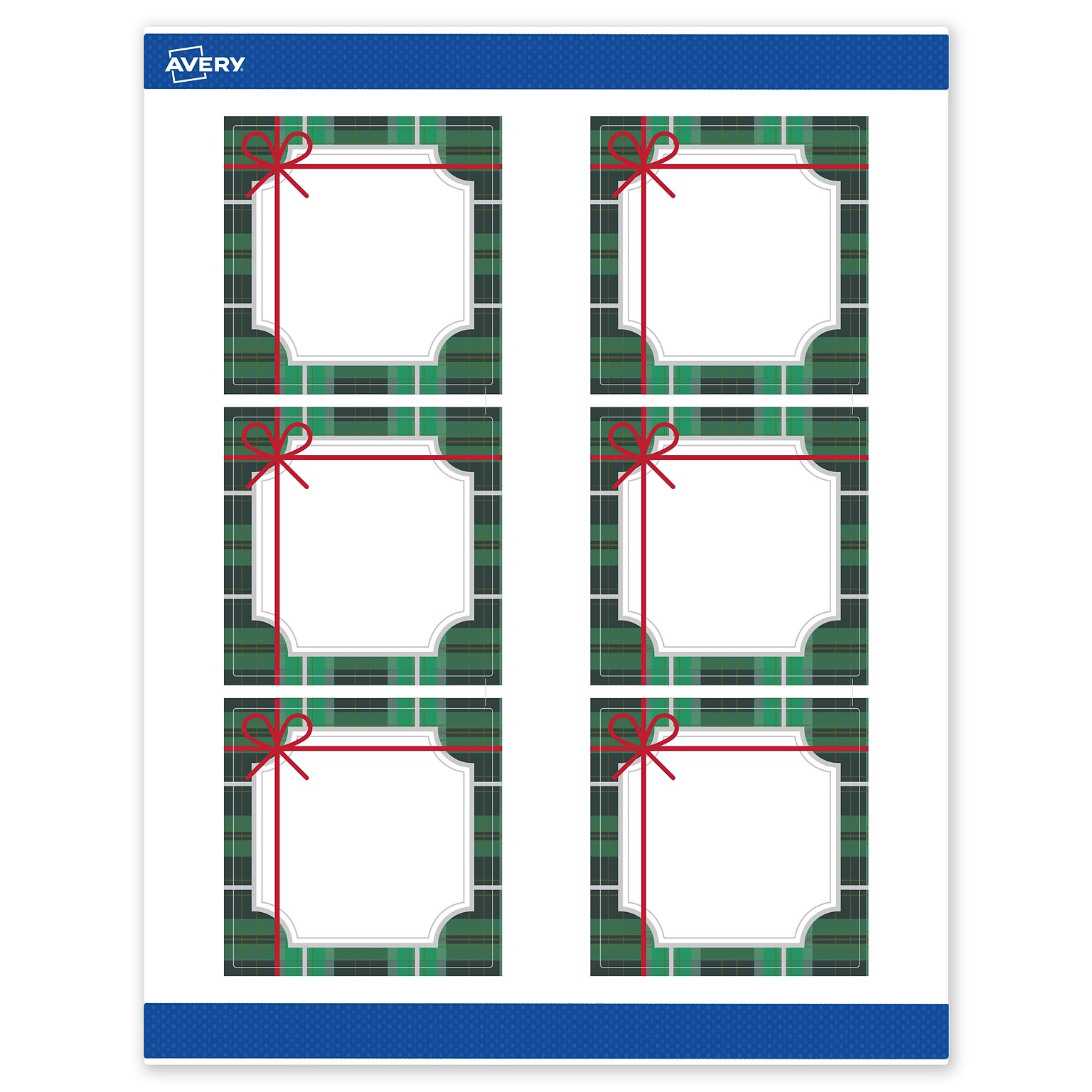 Avery Square Multipurpose Labels, 3 x 3, White, 60/Pack (19479370401)