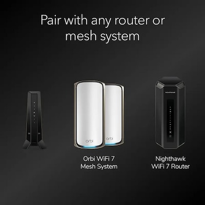 Netgear Nighthawk 32 x 8 DOCSIS 3.1 Cable Modem, Black (CM3000-100NAS)