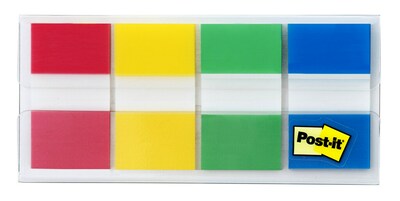 Post-it® Flags, .94" Wide, Assorted Colors, 160 Flags/Pack (680-RYGB2)