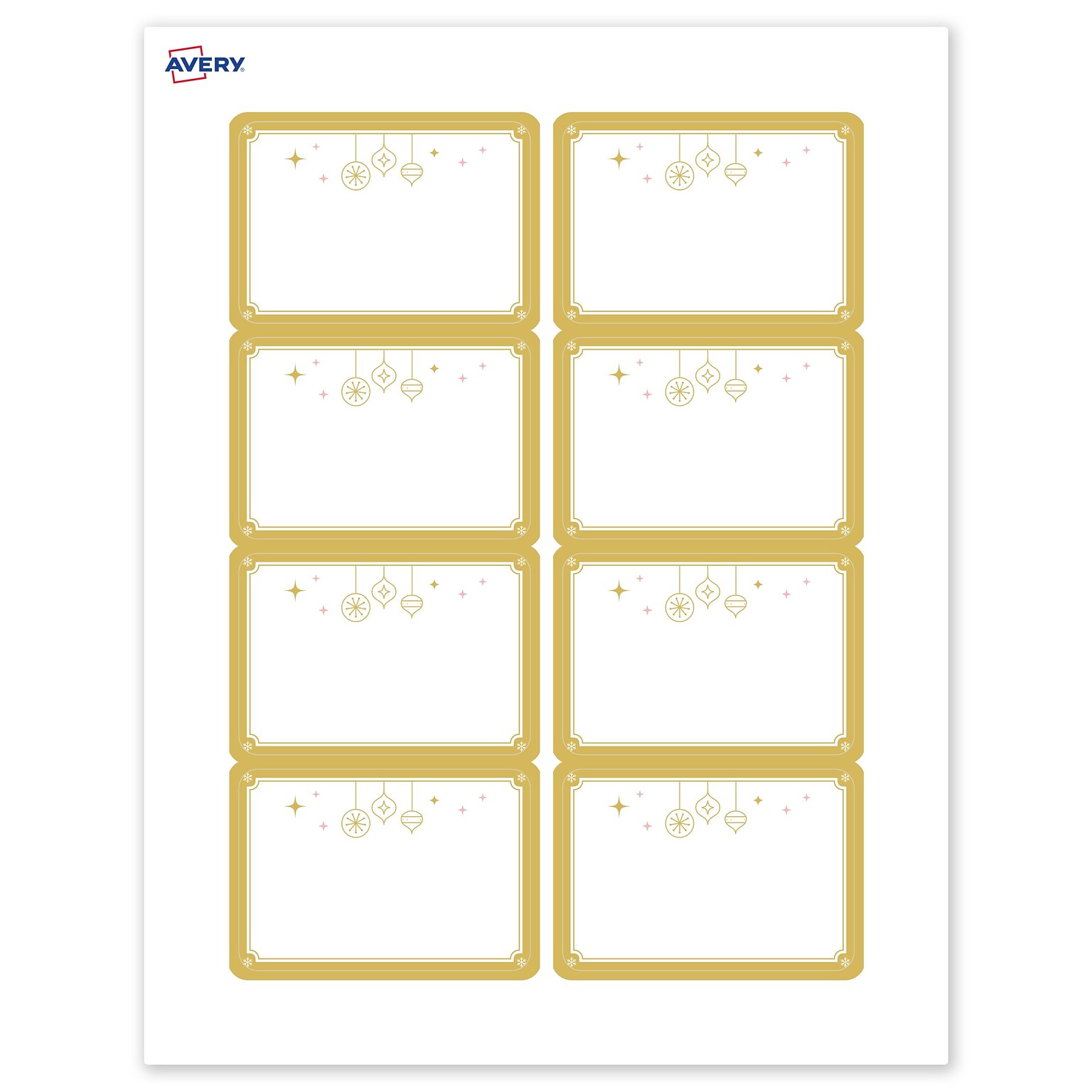 Avery Rectangle Multipurpose Labels, 2-1/3 x 3-3/8, White, 80/Pack (19479370532)