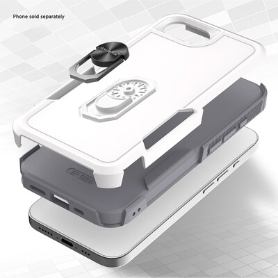 SaharaCase Raider Series Phone Case for iPhone 16e, Shock Absorbing, Fossil White (CP00817)