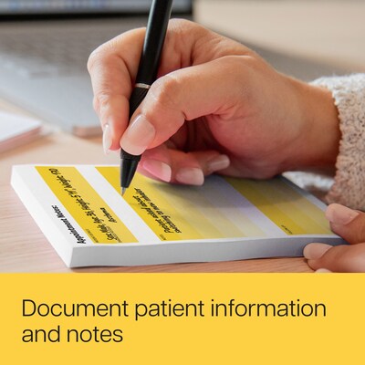 Post-it Appointment Notes, 3.9" x 5.7", Yellow/White, 50 Sheet/Pad, 24 Pads/Pack (660-24CP-PI)