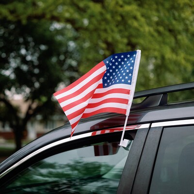 Patriotic American Auto Flag