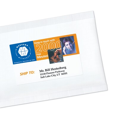 Avery Print-to-the-Edge Laser Shipping Labels, 4-3/4" x 7-3/4", White, 2 Labels/Sheet, 25 Sheets/Pack   (6876)