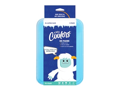 Fit & Fresh Cool Coolers Kids Ice Packs, Blue, 2/Pack (239ICEK2STP)