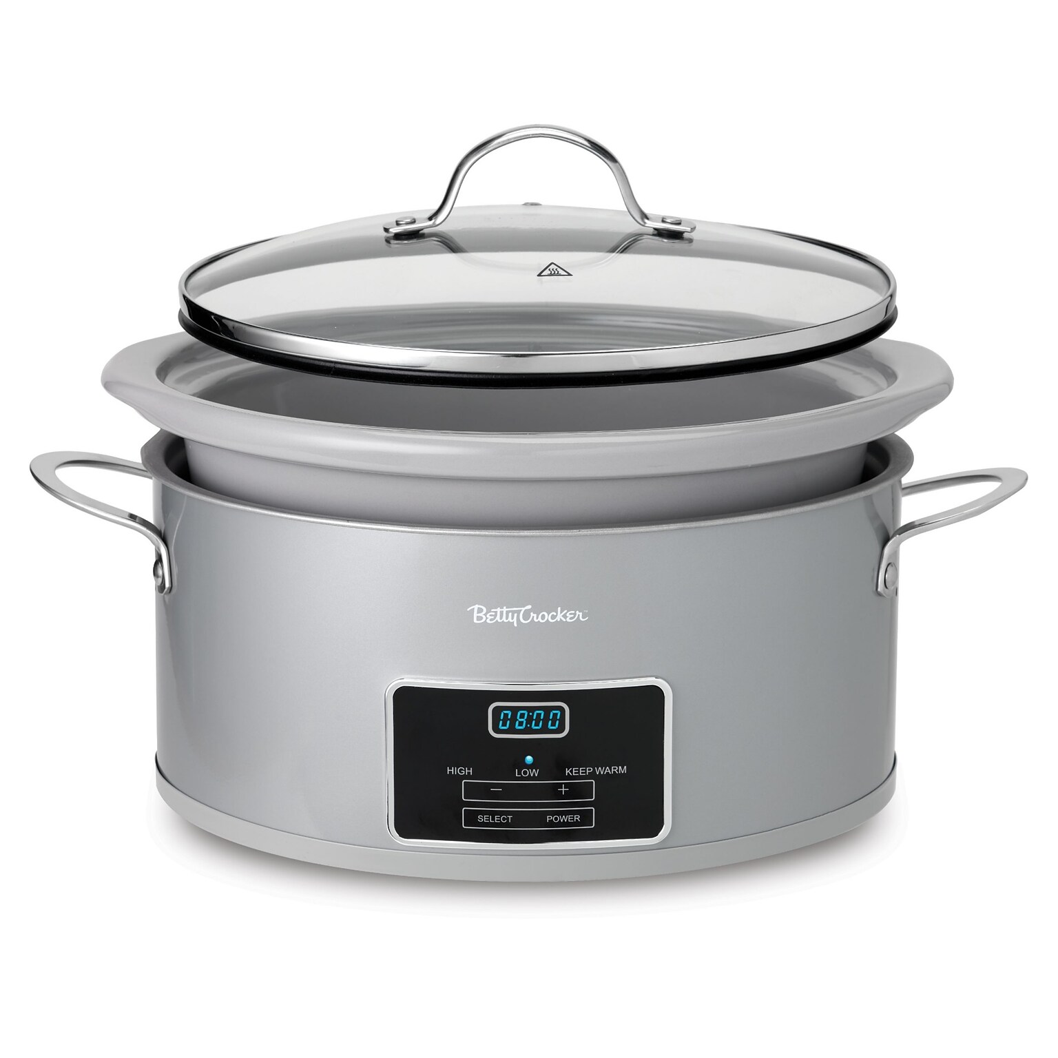 Betty Crocker 6-Qt Slow Cooker, Silver (BC-4587S)