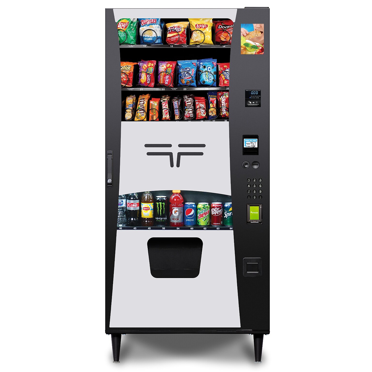 Selectivend 29-Selection Combo Vending Machine with Card Reader, Black (14118)