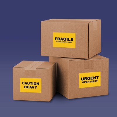 Avery Laser/Inkjet Rectangle Multipurpose Labels, 5.5" x 8.5", Bright Yellow, 80/Pack (94229)