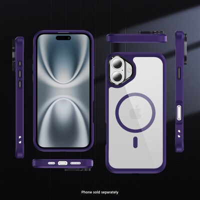 SaharaCase Raider Series MagSafe Compatible Phone Case for iPhone 17, Shock Absorbing, Purple Orchid (CP00927)