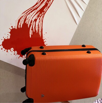 InUSA Royal 24" Hardside Suitcase, 4-Wheeled Spinner, TSA Checkpoint Friendly, Orange (IUROY00M-ORG)