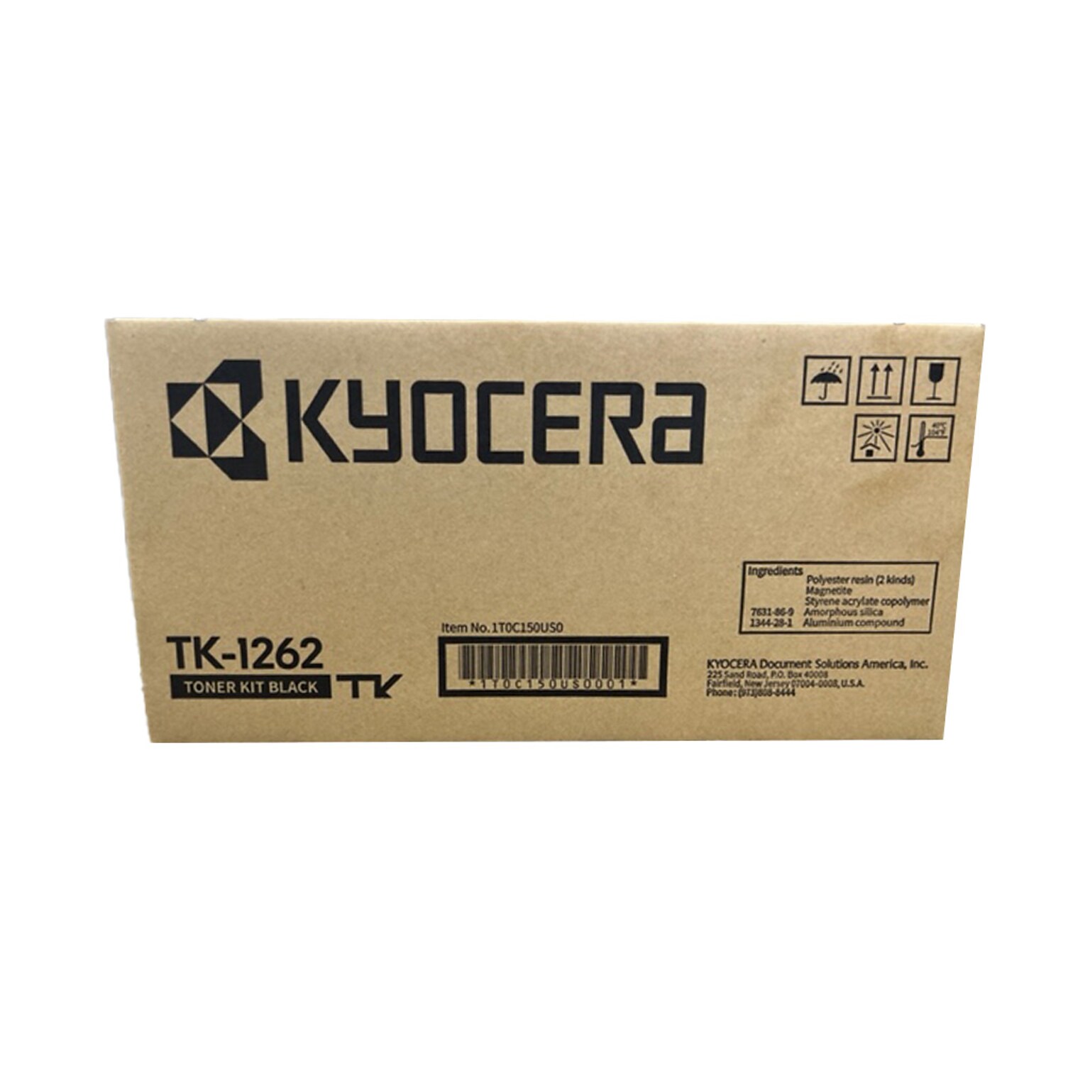 Kyocera TK-1262 Black Standard Yield Toner Cartridge, Prints Up to 10,000 Pages (1T0C150US0)