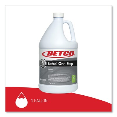 Betco One Step Floor Restorer, Lemon Scent, 1 Gal. Bottle, 4/Carton (BET6180400)