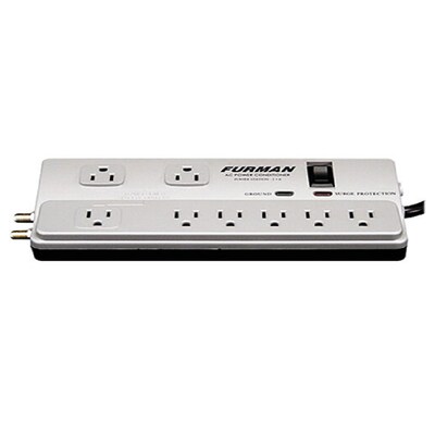 Furman 8-Outlet Surge Protector, 6, 1800 Joules, White (PST-2+6)