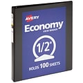 Avery 1/2 3-Ring View Binders, Black (5705)