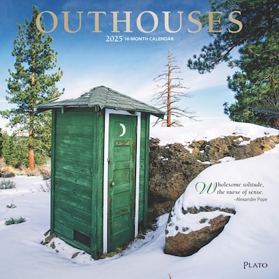 2025 Plato Outhouses 12 x 12 Monthly Wall Calendar (9781975478773)