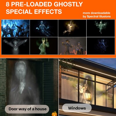 AAXA HP4 Halloween Wireless Portable LCD Home Theater Projector, Orange (HP-400-00)