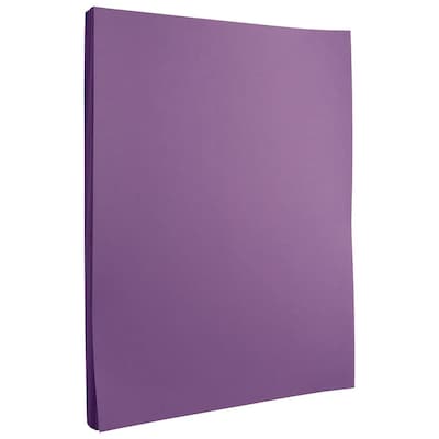 JAM Paper 30% Recycled Smooth Colored Paper, 24 lbs., 8.5 x 11, Violet Purple, 50 Sheets/Pack (102