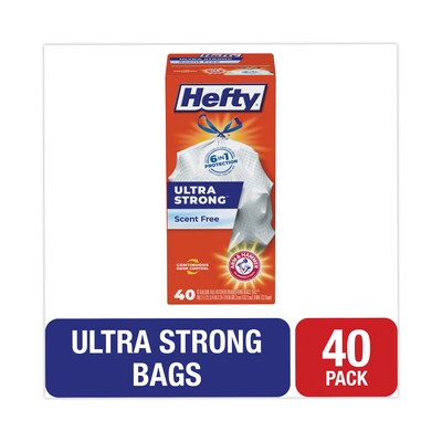 Hefty Ultra Strong Blackout Tall Kitchen Trash Bags, Clean Burst, 13  Gallon, 20 Count
