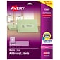 Avery Easy Peel Laser Address Labels, 1" x 4", Clear, 20 Labels/Sheet, 10 Sheets/Pack (15661)