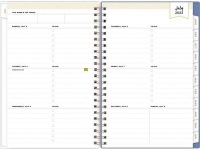 2023-2024 Day Designer Climbing Floral Blush 5 x 8 Academic Weekly & Monthly Planner, Multicolor (