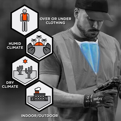 Chill-Its 6210 Phase Change Cooling Vest, Blue (12222)