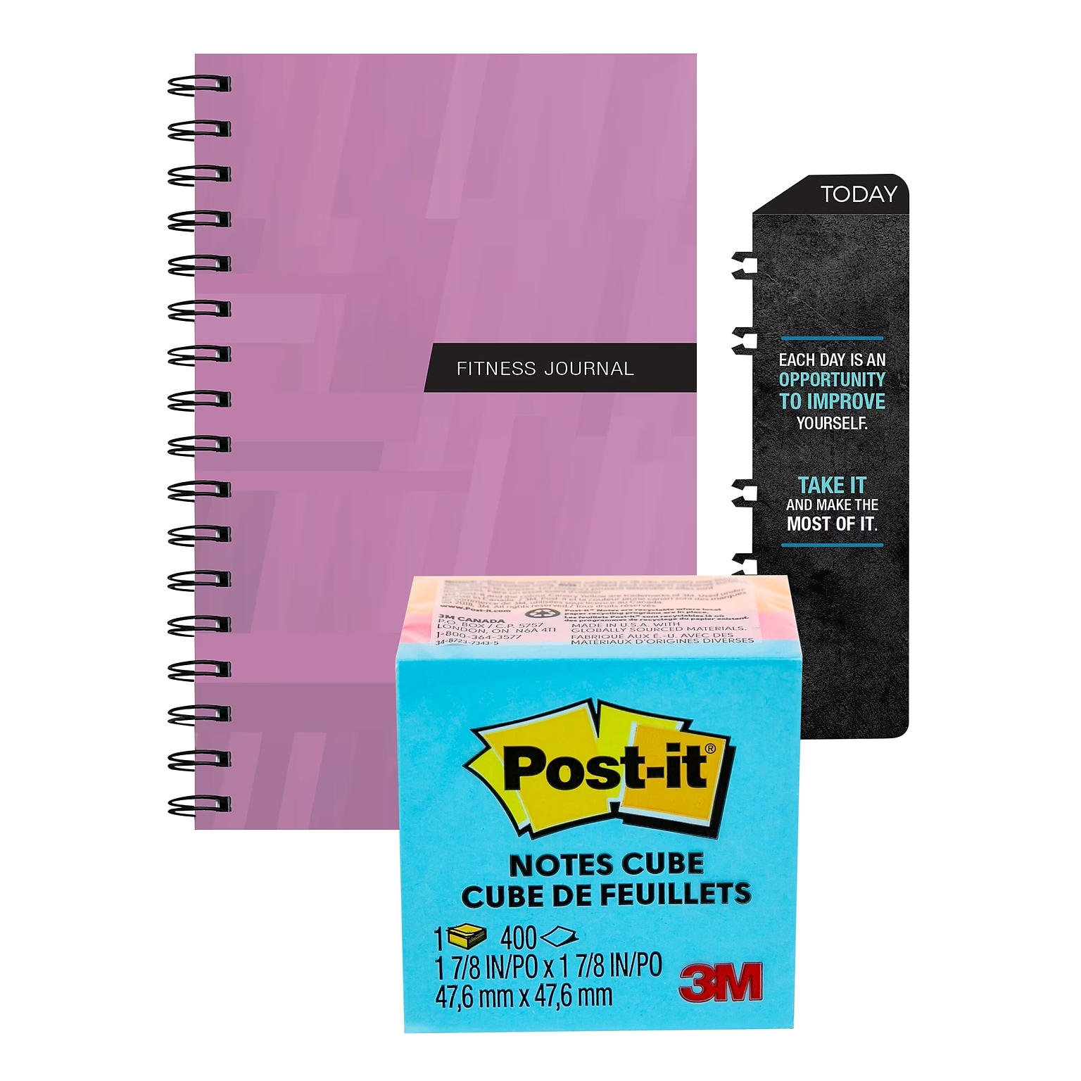 FREE Workout Fitness Journal when you buy Post-it® Notes Cube, Assorted Bright Colors