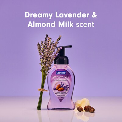Softsoap Velvet Silk Foaming Liquid Hand Soap, Dreamy Lavender & Almond Milk Scent, 9 Oz., 6/Carton (61052503CT)
