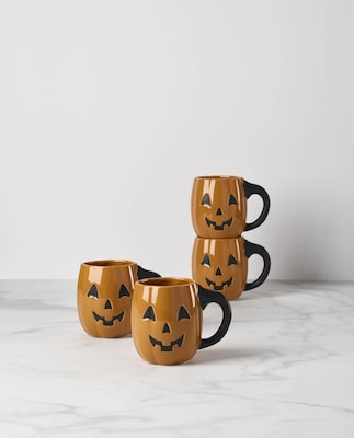Pumpkin Mug Set of 4, 20oz