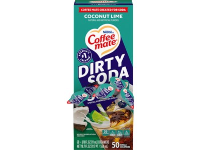 Coffee mate Dirty Soda Coconut Lime Dairy Free Liquid Creamer, 0.38 oz., 50/Box (12601355)