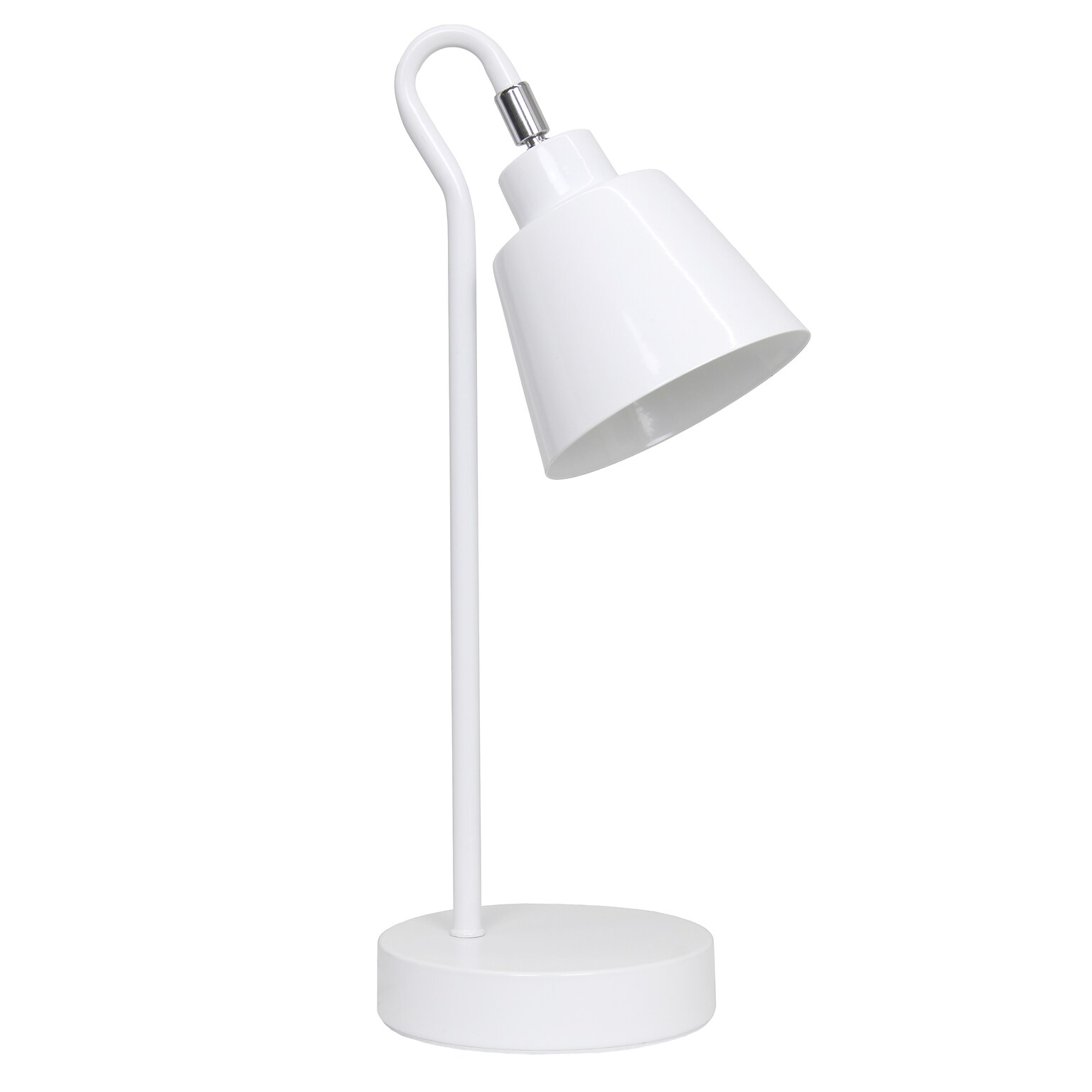 Simple Designs Sleek Essentials LED Desk Lamp, 16, White (LD1079-WHT)