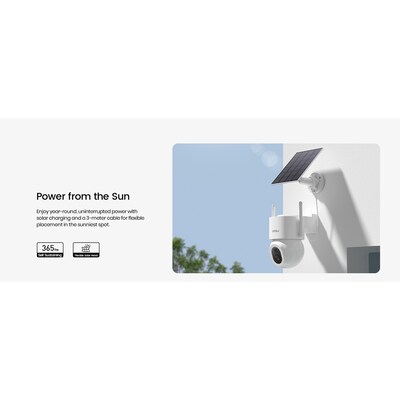 aosu 3K 5.0-MP Outdoor Wireless AI-Smart Solar Security Camera, White (C9S2CH11)