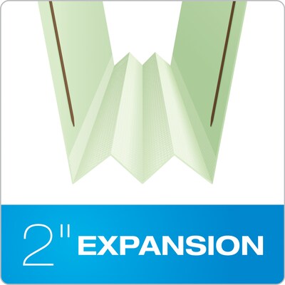 Pendaflex Reinforced Pressboard Classification Folder, 2" Expansion, Letter Size, Light Green, 25/Box (17180EE)