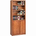 Martin Furniture Oak Contemporary Office Grouping; 70H Bookcase with Lower Doors