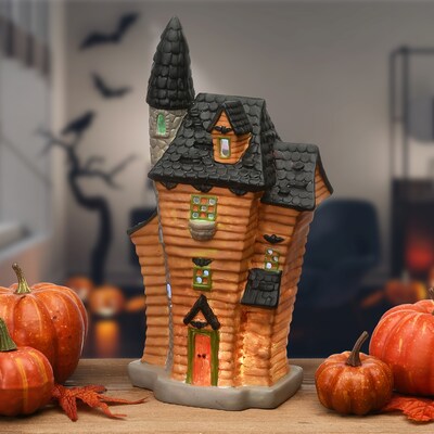 National Tree Company 12 Haunted House with Tower and LED Light (PG11-FJ80464-1)