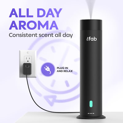iFab 96L Nebulizing Aromatherapy Essential Oil Diffuser, 4 oz. (ISM96LBK)