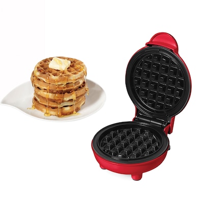 Starfrit 4 Electric Mini Waffle Maker, Red (024725-006-0000)